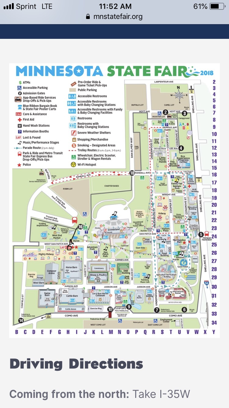 Photo of Map of the Minnesota State Fair.