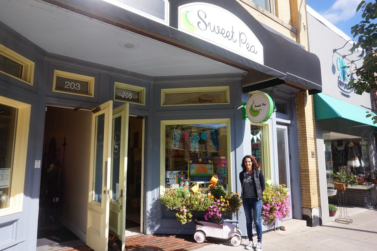 Sweet Pea nursing mom friendly store in Traverse City, Michigan