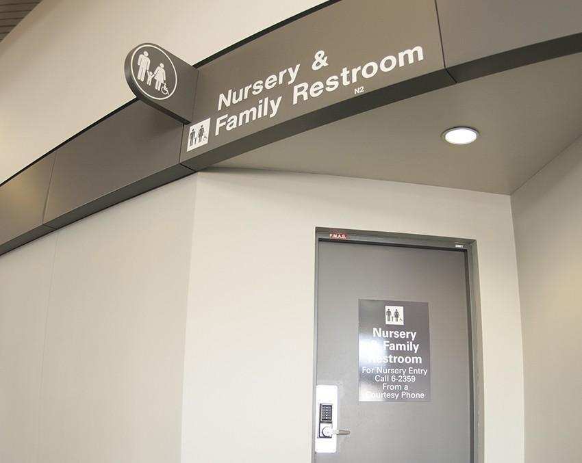 Photo of SFO Nursery Terminal 3 door entrance.