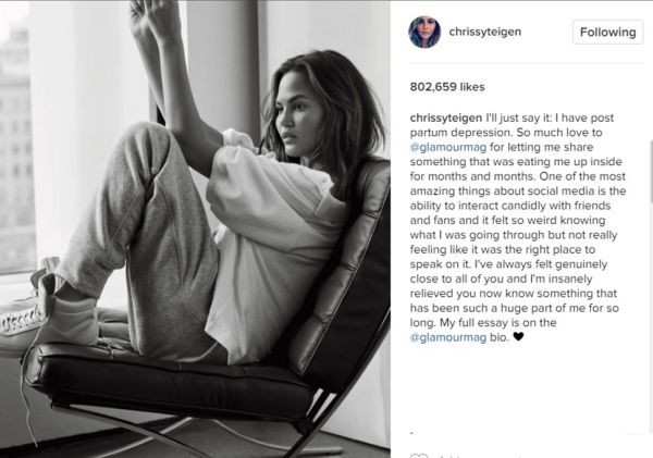 Chrissy Teigen Reveals She Has Post-Partum Depression