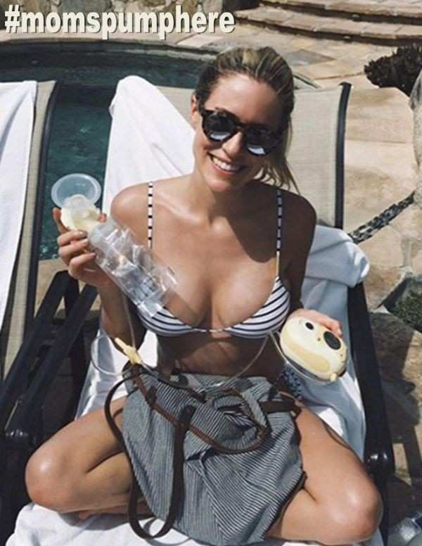 Kristin Cavallari Poolside with the Pump