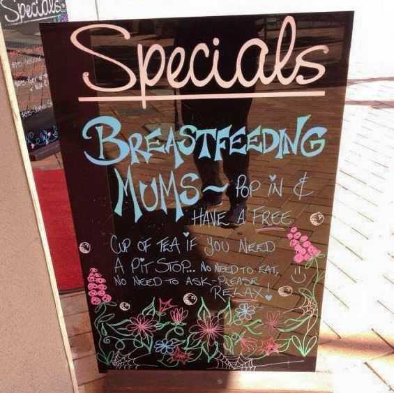 royal hotel gympie queensland australia breastfeeding nursing mum friendly sign