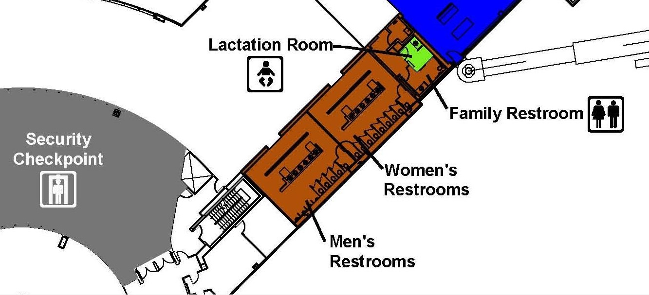 baton rouge metropolitan airport lactation room map