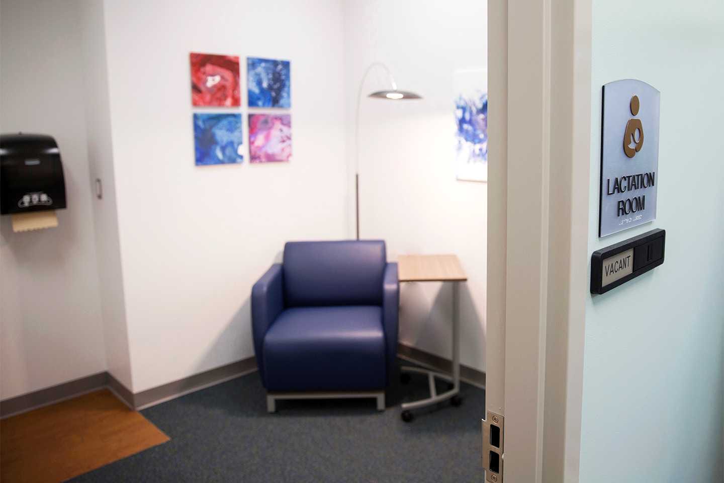 Oakland University lactation room in Pawley Hall